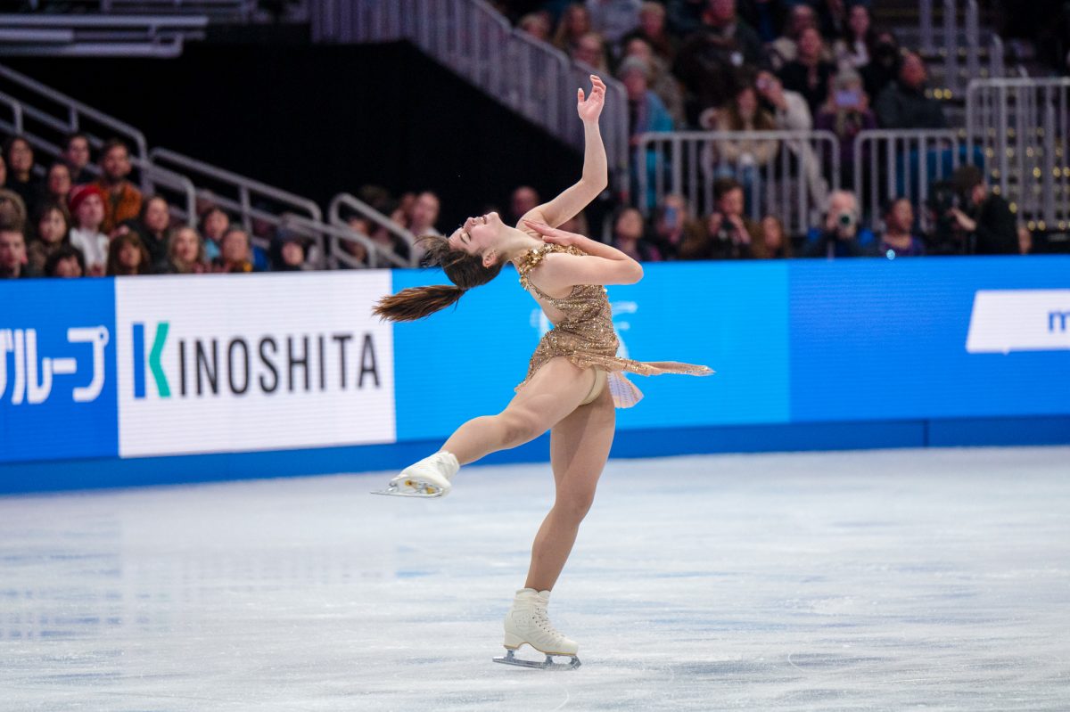 Alysa Liu skates to "MacArthur Park Suite" by Donna Summer during the Boston ISU World Figure Skating Championships Women's Free Skate event March 28, 2025. During this year's Olympics, Liu achieved a score of 150.20 during her free skate routine, securing a gold medal. File photo by Jessica Xing.