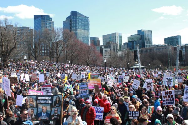 Thousands of protesters gather on the Boston Common to rally against President Donald Trump for the “No Kings” protest March 28. More than 8 million people participated in the protests across the United States and abroad.