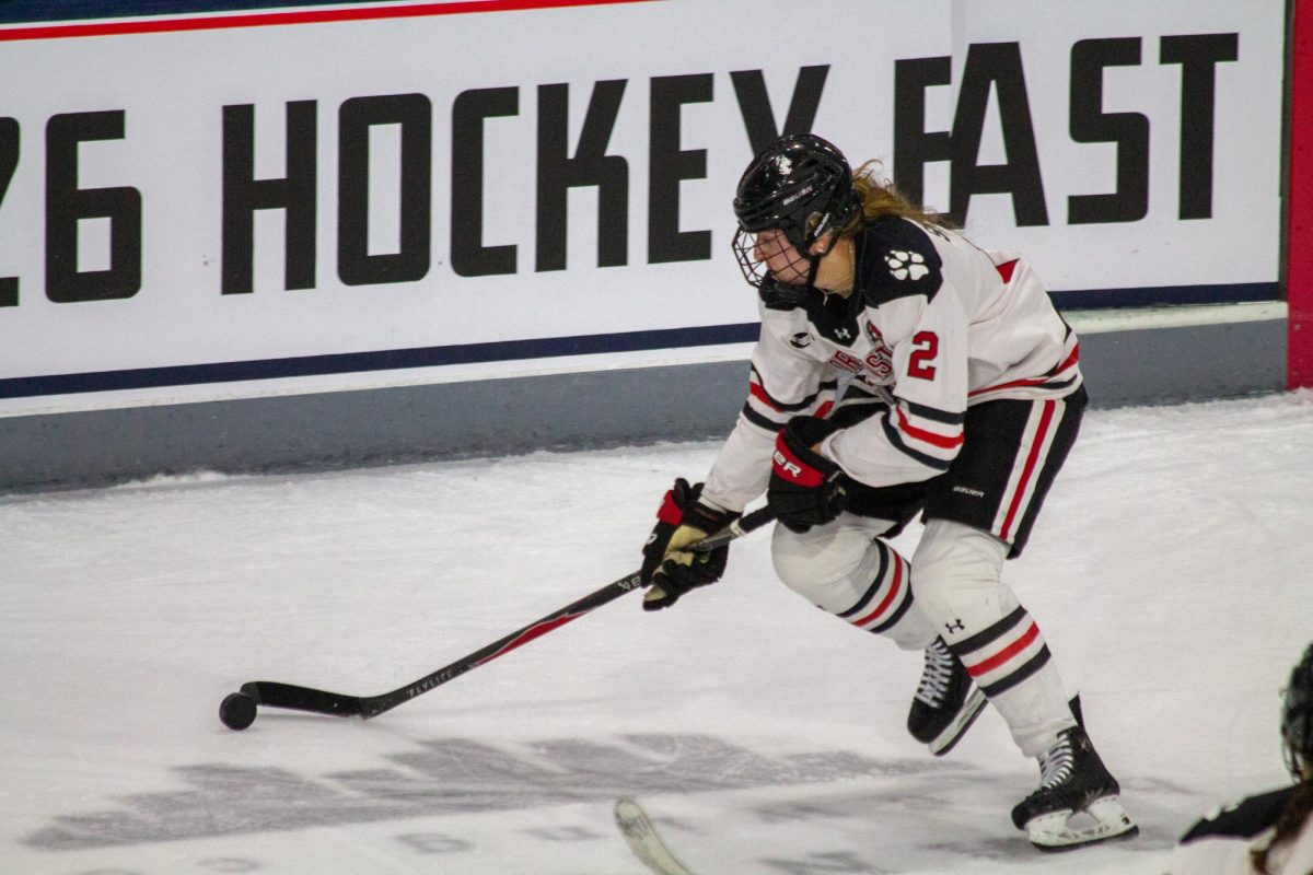 Lily Shannon skates in the Hockey East championship against UConn March 7. Shannon was selected by PWHL San Jose in the fourth round. 2 files